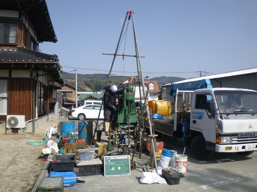 写真：調査ボーリング実施状況